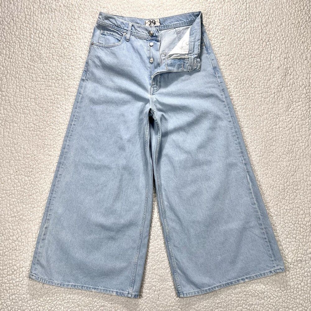 We The Free Light Blue Wide-Leg High-Rise Jeans